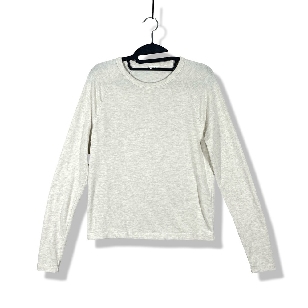 Wilfred Free Long Sleeve Top Womens 2XS Heather Beige Minimalist Loungewear
